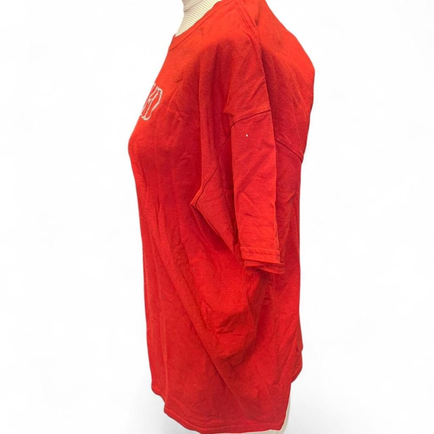 Red blessed graphic tee with