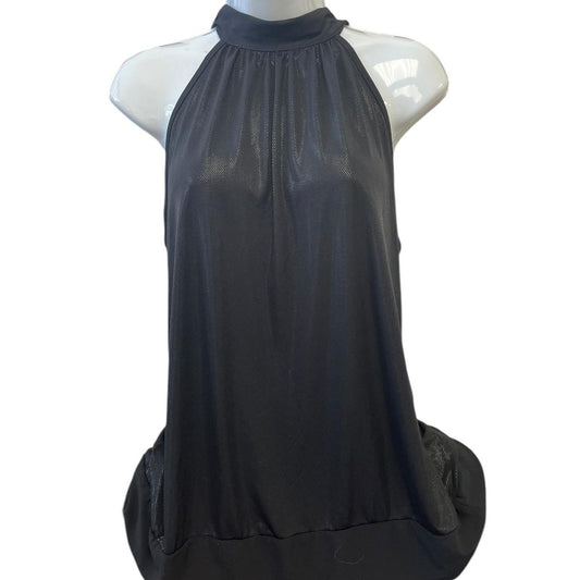 Black halter neck dress
