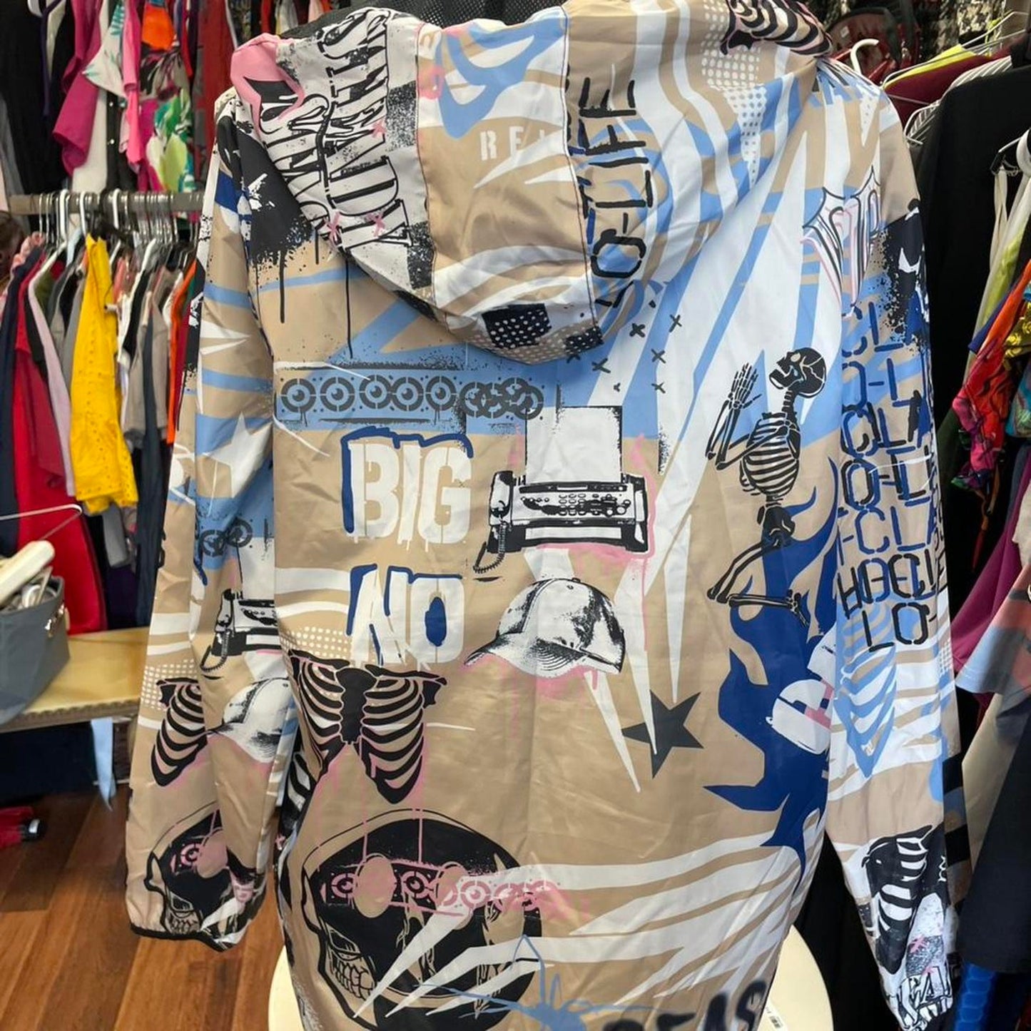 Reason multi coloured windbreaker jacket