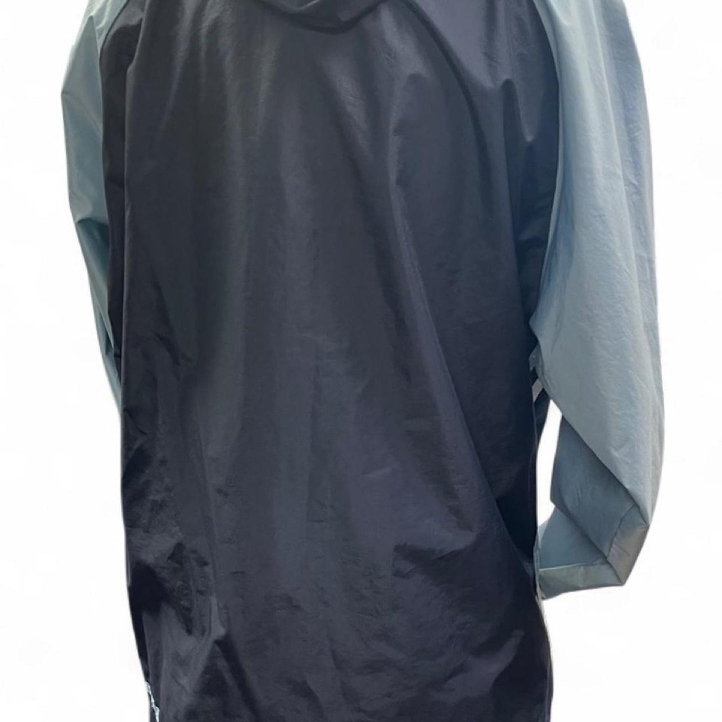 Navy blue windbreaker jacket