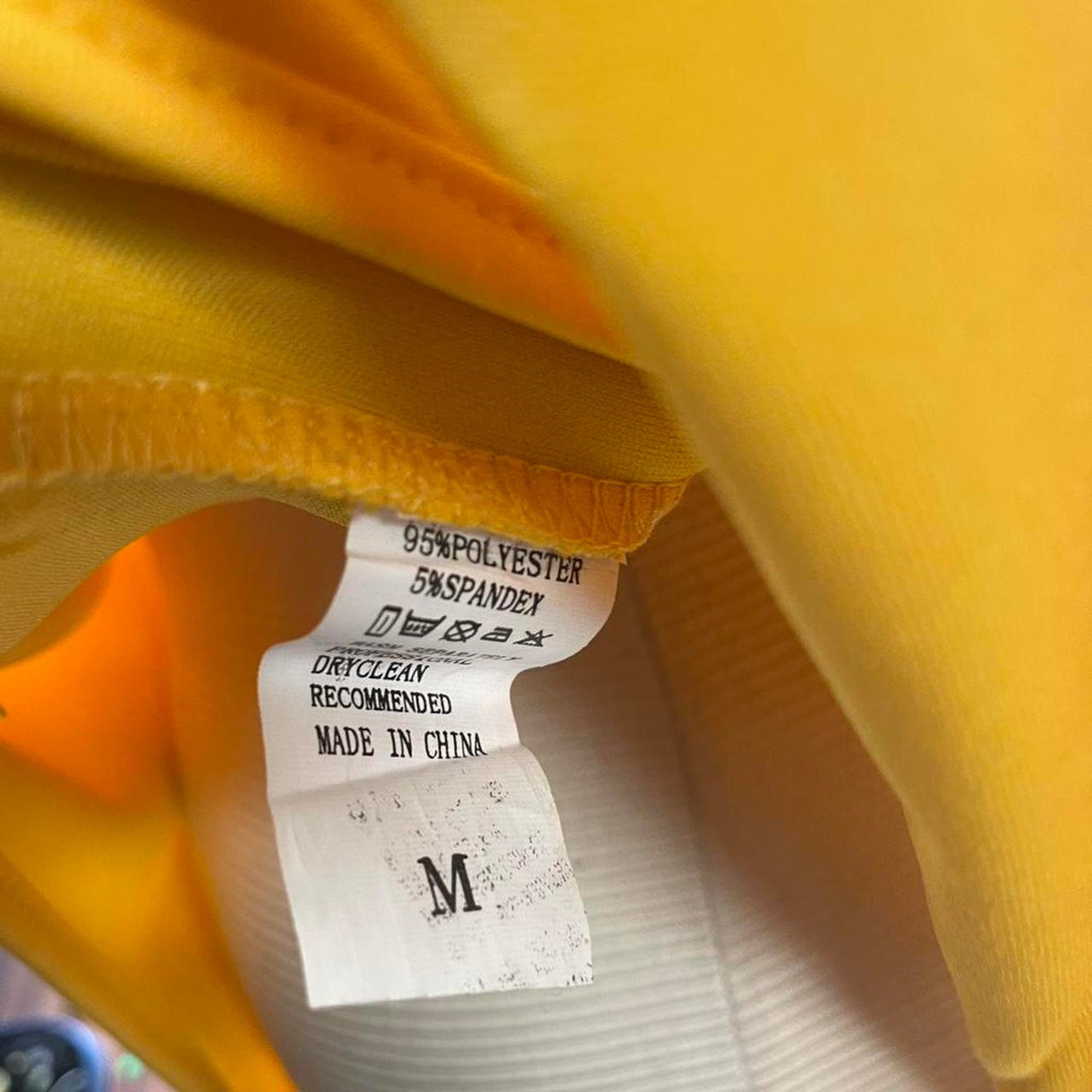 Yellow long sleeve bodysuit size