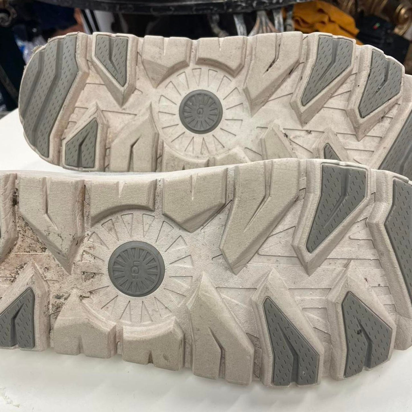 Ugg grey suede platform sneakers