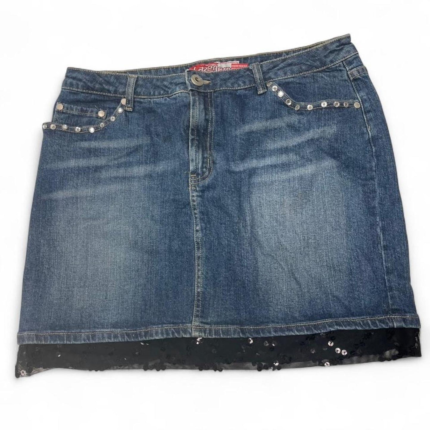 Y2k blue denim skirt