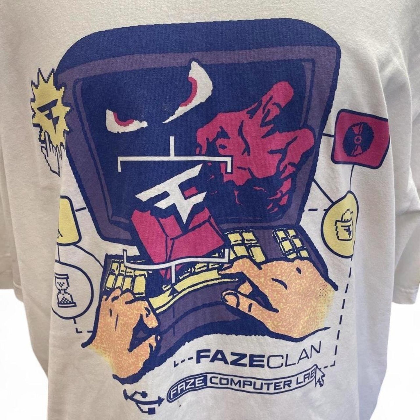 Faze clan white graphic tee