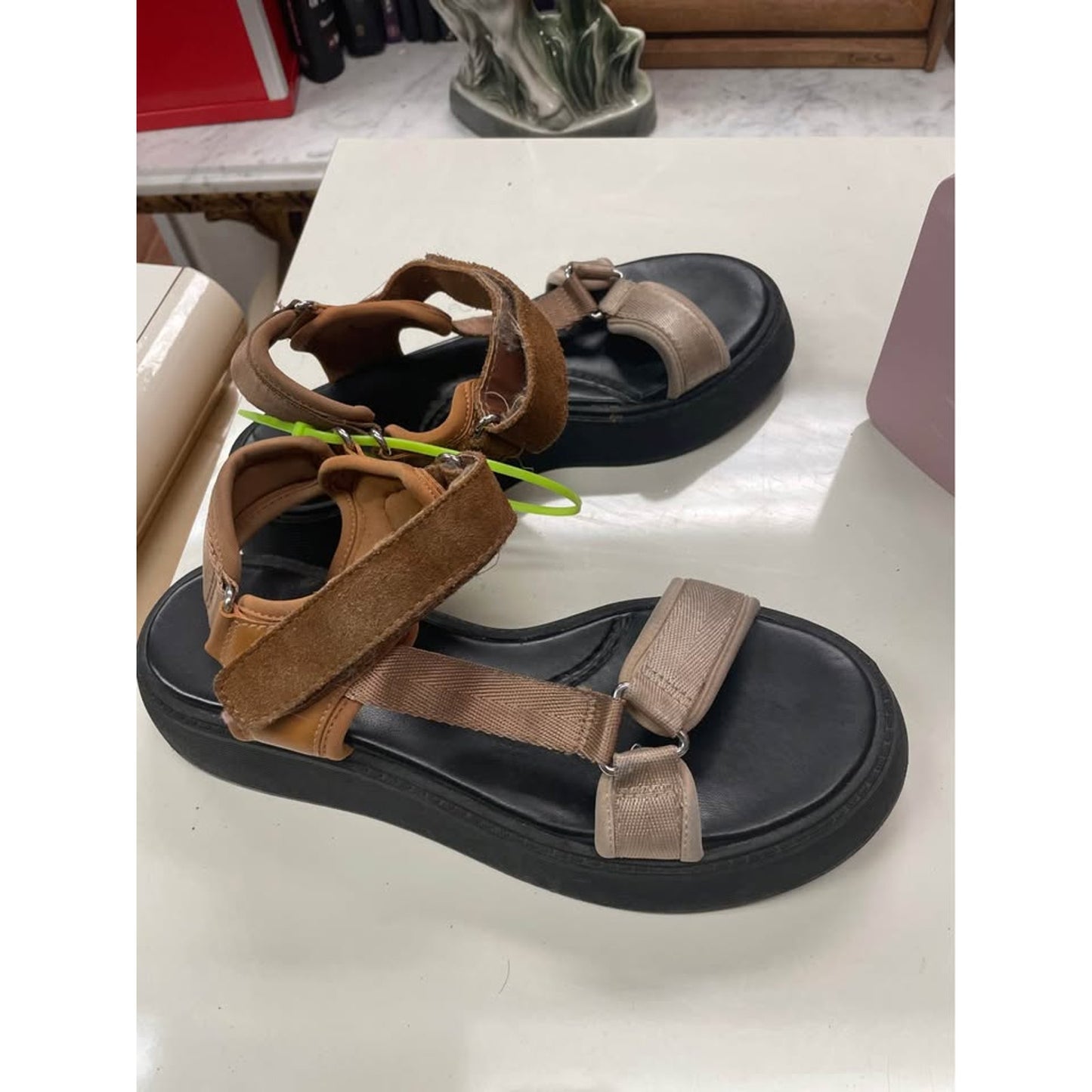 Tan sandals size 8