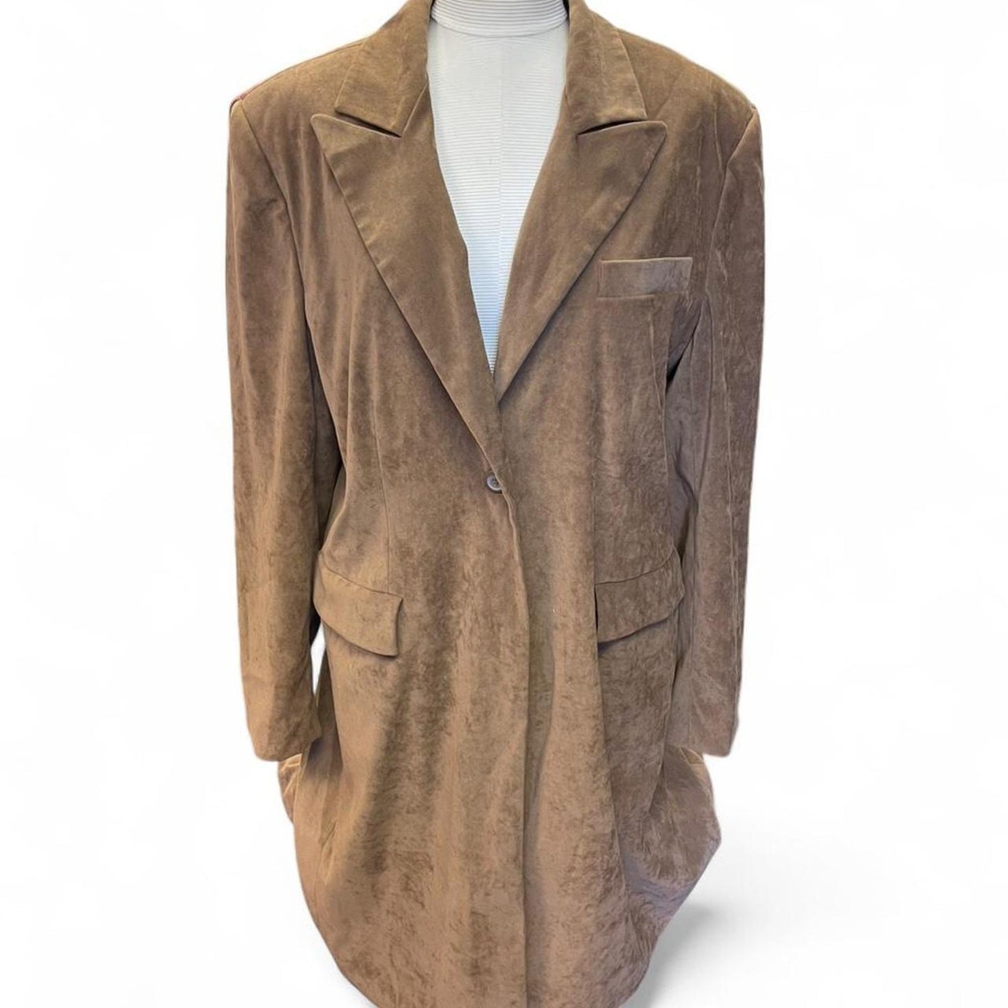 Tan suede blazer