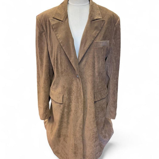 Tan suede blazer