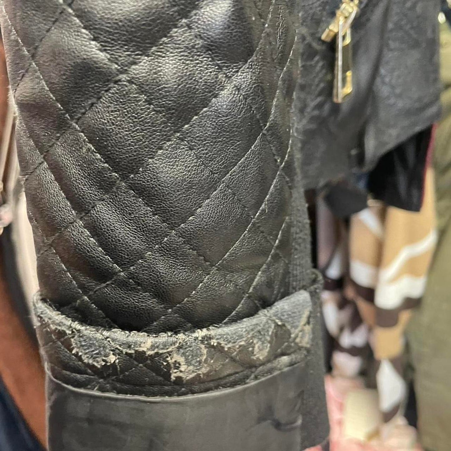 Desigual black leather jacket