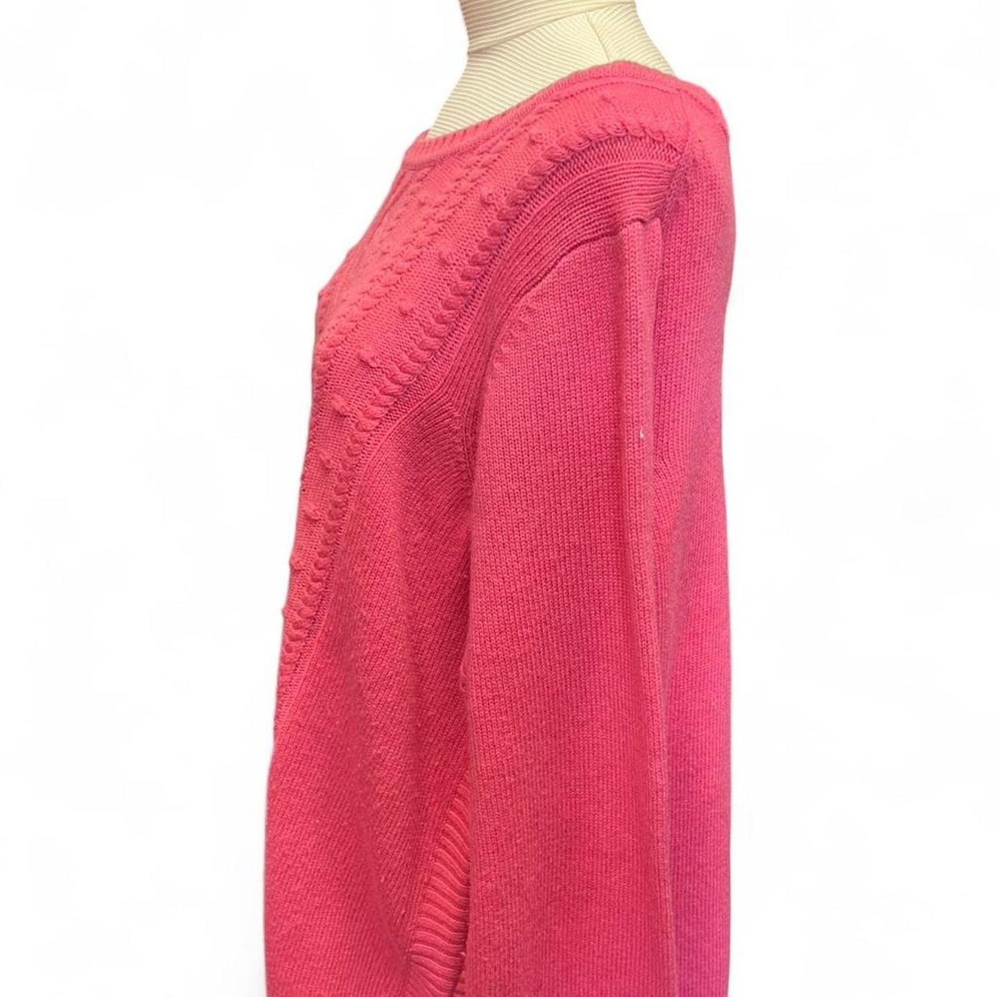 Pink cable knit sweater size