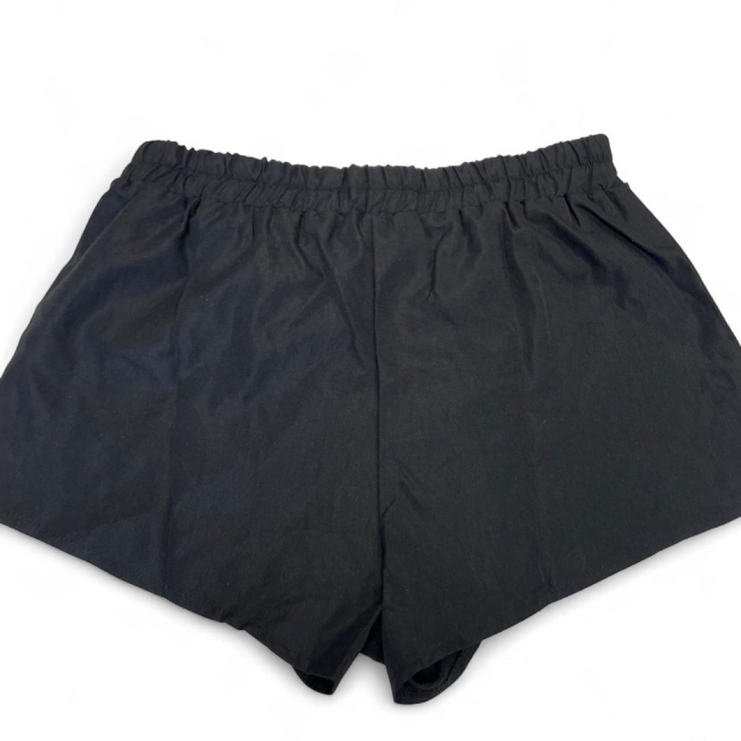 Black shorts with drawstring waistband