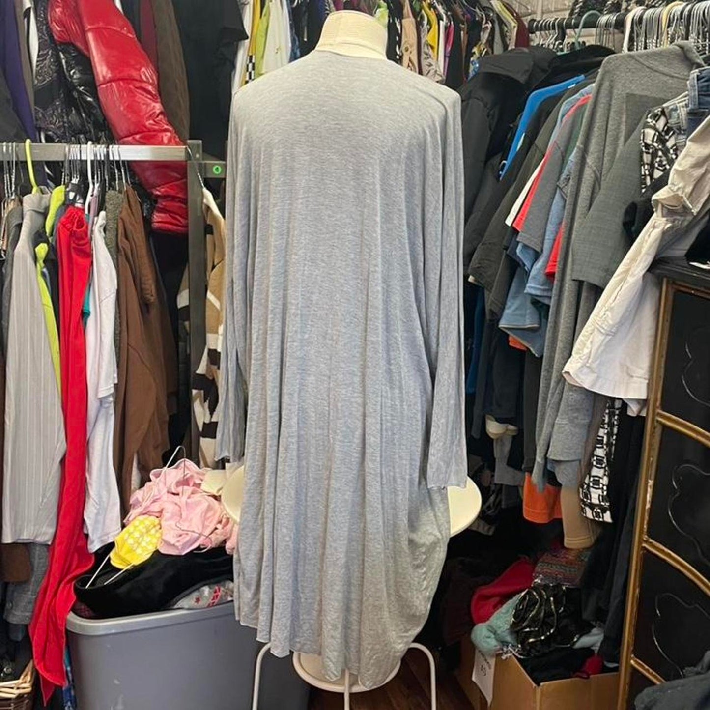 Grey long sleeve maxi dress
