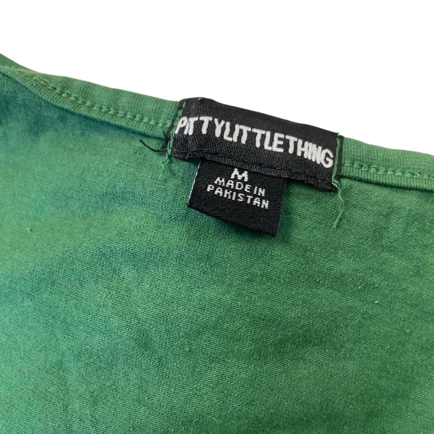Prettylittlething green baby tee
