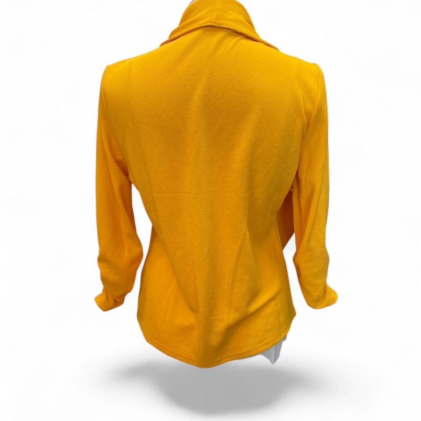 Yellow open front cardigan with
