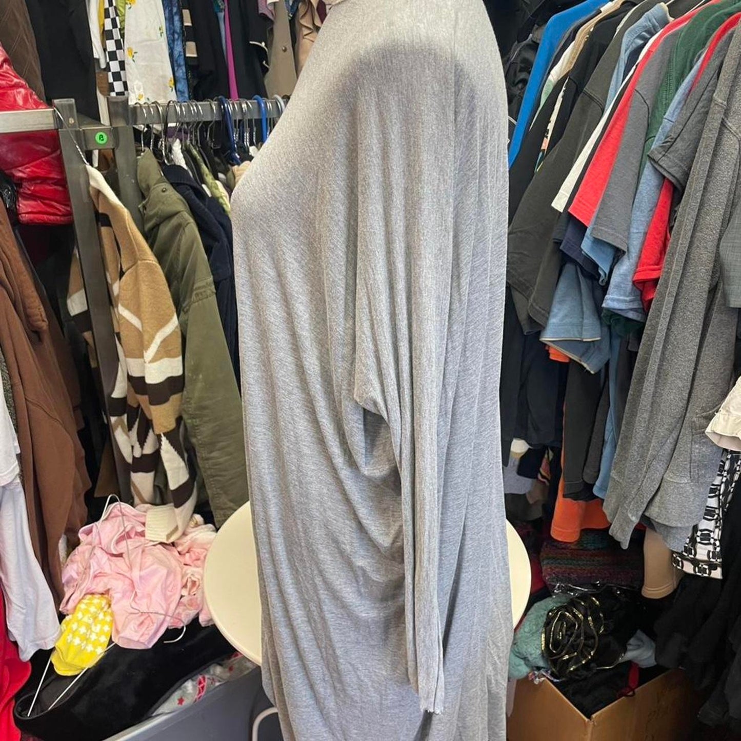 Grey long sleeve maxi dress