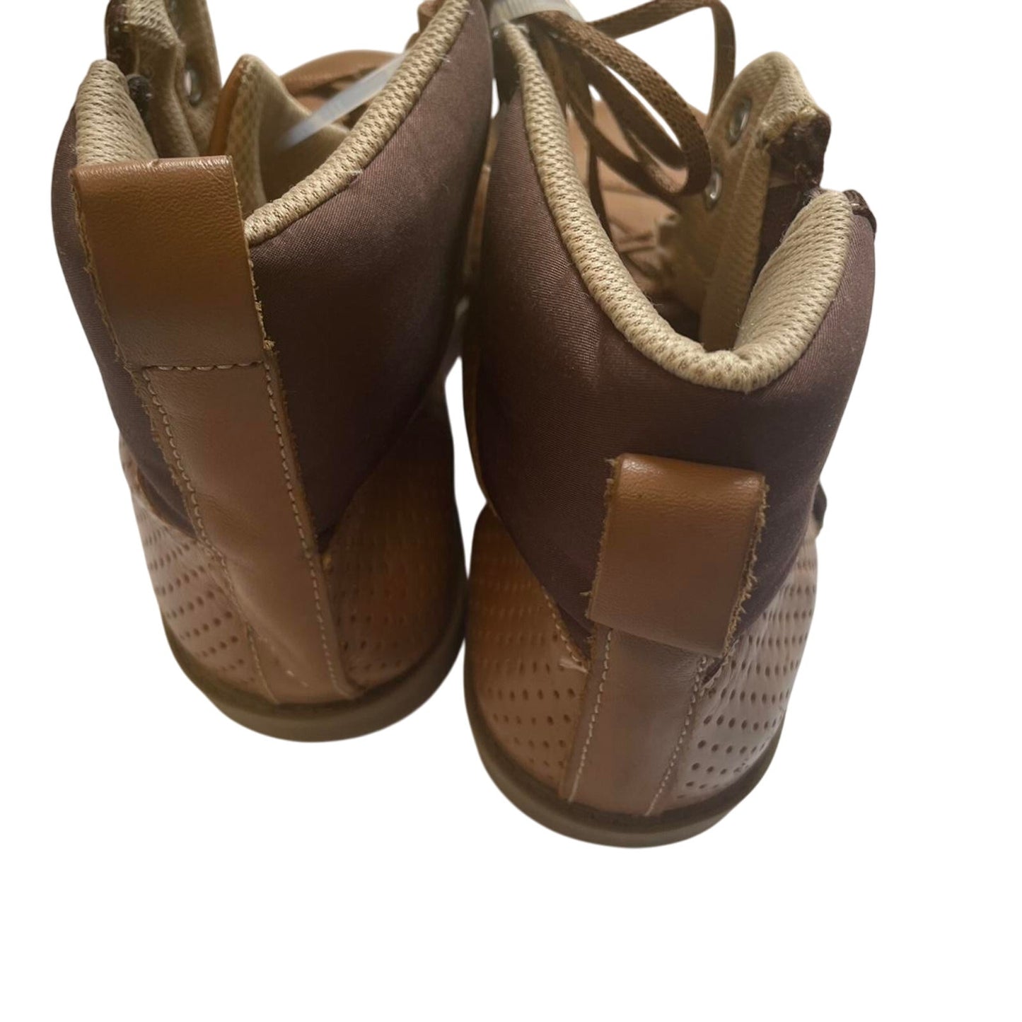 Tan and brown bibi boots