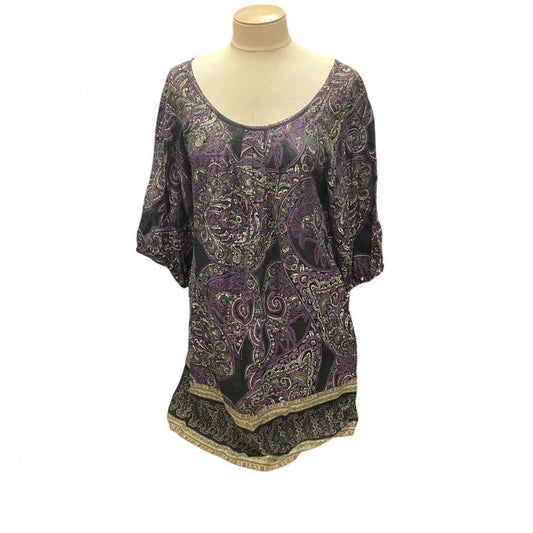 Loft purple paisley print top