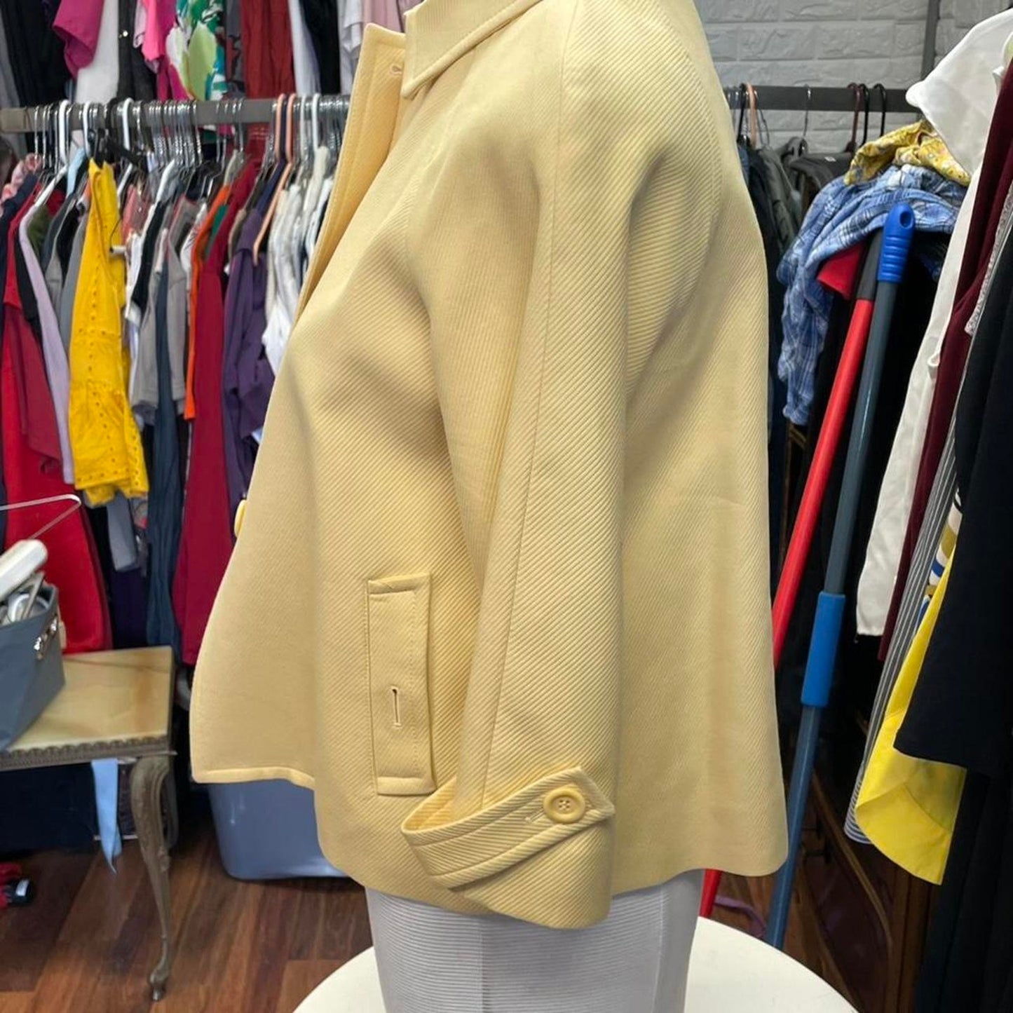 Talbots yellow button up jacket